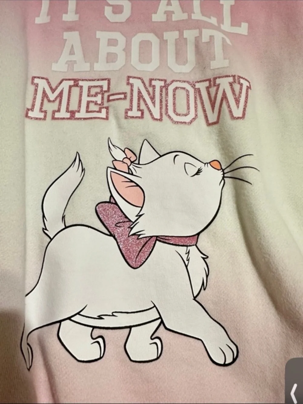 Disney Marie Aristocats pink oversized sweatshirt